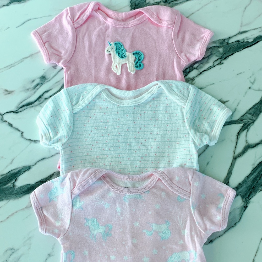 Rene Rofe Baby Girl Unicorn Bodysuit Set